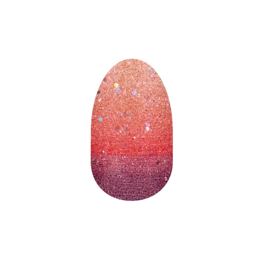 *Retired* Color Street: Solar Flare | Burgundy Copper Gold Gradient Glitter Fall - Picture 13 of 14